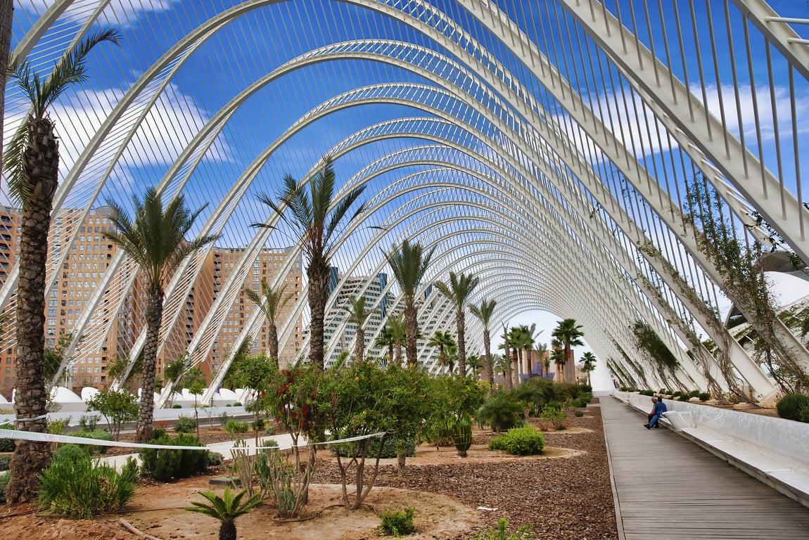 Modern City Architecture in Valencia Spain